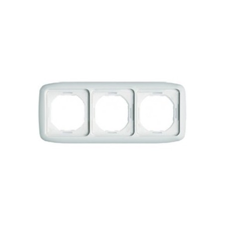 Marco 3 elementos estanco IP44 blanco Niessen 8773BA