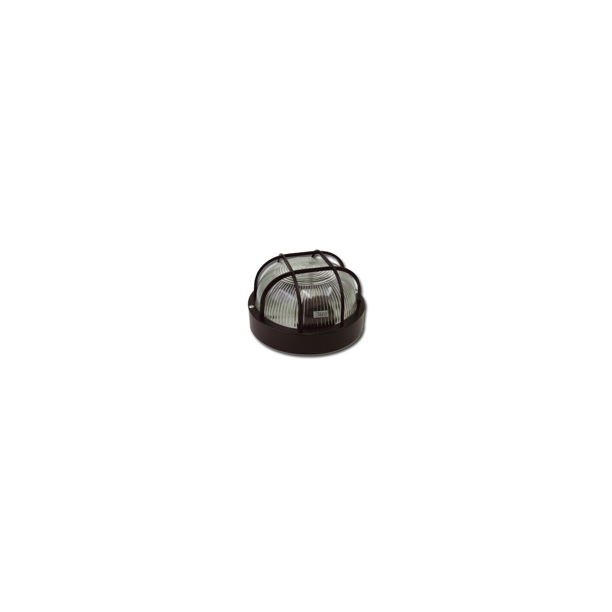 Plafon estanco 100W E-27 redondo negro IP44