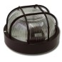 Plafon estanco 100W E-27 redondo negro IP44