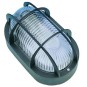 Plafon estanco 60W E-27 oval negro IP44