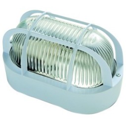 Plafon estanco 60W E-27 oval blanco IP44