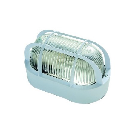 Plafon estanco 60W E-27 oval blanco IP44