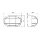 Plafon estanco 60W E-27 oval blanco IP44