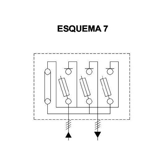 CGP Caja acometida aerea esquema 7 100 Amp bases buc CGP-7-100/BUC Cahors 445049