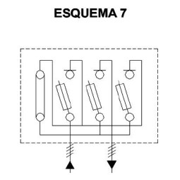 CGP Caja acometida aerea esquema 7 160 Amp bases Buc CGP-7-160/BUC Cahors 445050