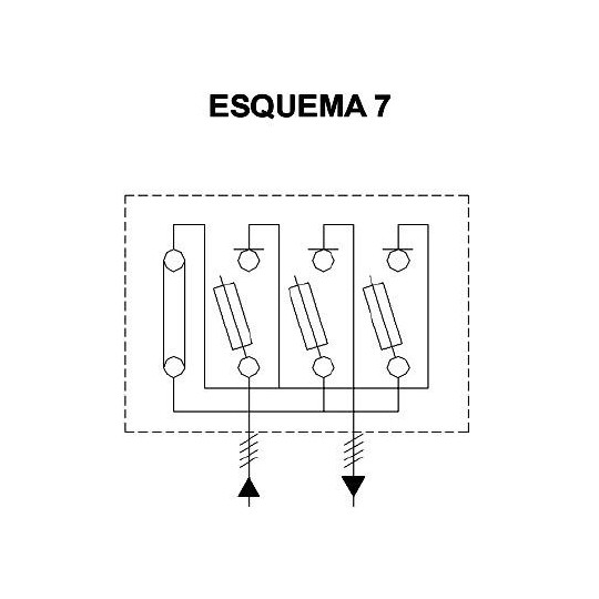 CGP Caja acometida aerea esquema 7 160 Amp bases Buc CGP-7-160/BUC Cahors 445050