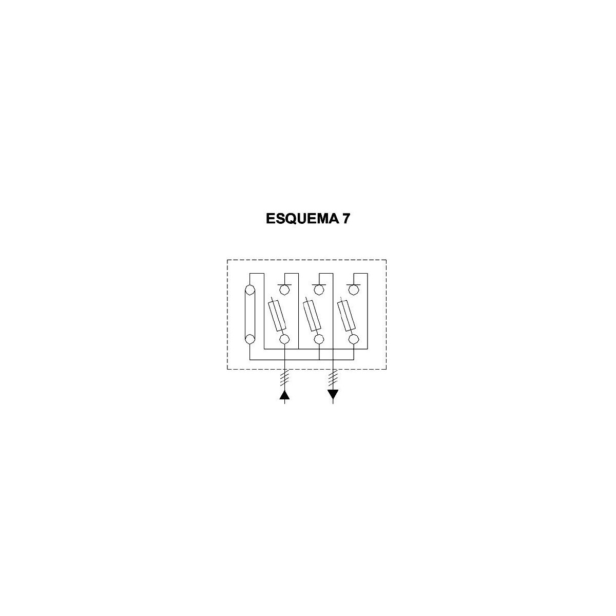 CGP Caja acometida aerea esquema 7 160 Amp bases Buc CGP-7-160/BUC Cahors 445050