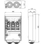 CGP Caja acometida aerea esquema 7 160 Amp bases Buc CGP-7-160/BUC Cahors 445050