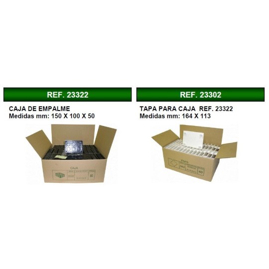 Caja de registro de empotrar 150x100x50mm con tapa Seavi
