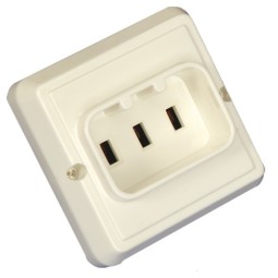 BASE DE ENCHUFE PARA HORNO 25A 250V BLANCA SOLERA 6827