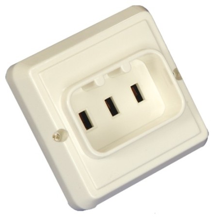 BASE DE ENCHUFE PARA HORNO 25A 250V BLANCA SOLERA 6827