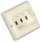 Base de enchufe y clavija monofasicas 1P+N+T 25A 230V Solera