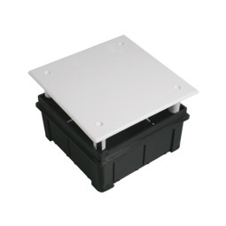 Caja de registro de empotrar 100x100x50mm con tapa Seavi