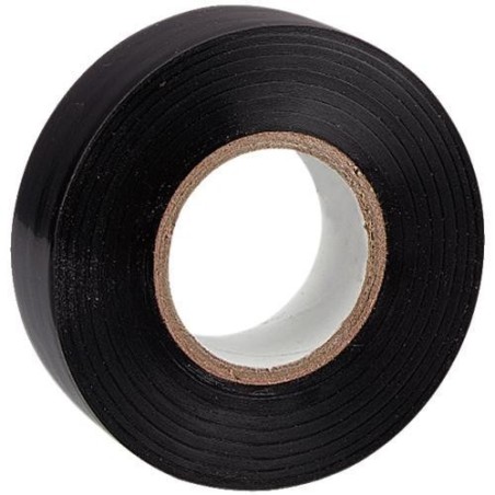 Cinta aislante adhesiva negra 20 m x 19 mm