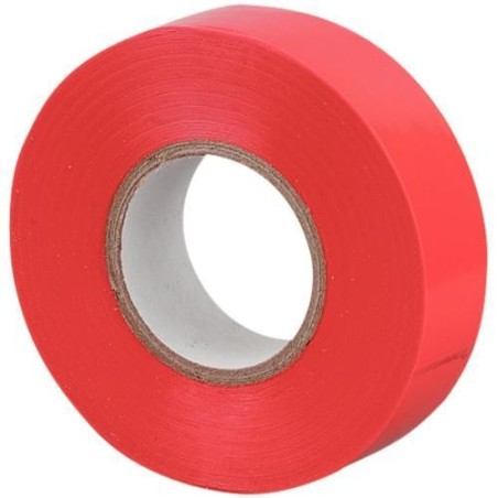 Cinta aislante adhesiva roja 20 m x 19 mm