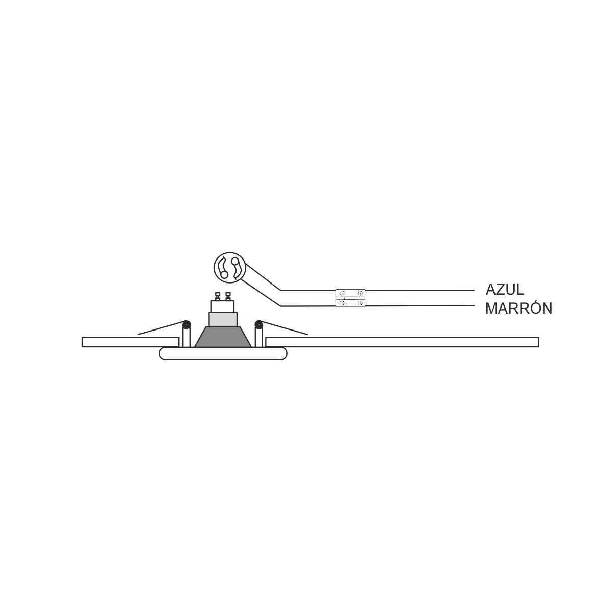 Portalamparas GU10 230V para bombilla halogena dicroica