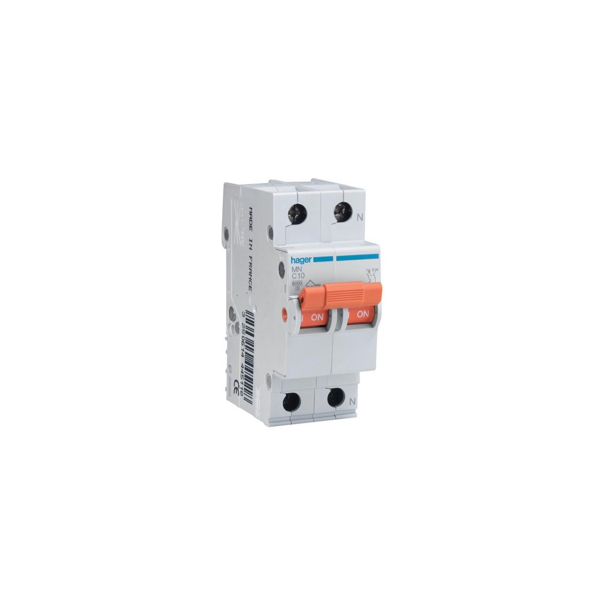 Magnetotermico 1P+N 16A Curva C 6KA Hager MN516V