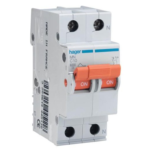 Magnetotermico 1P+N 40A Curva C 6KA Hager MN540V