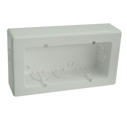 Caja universal de superficie para 2 mecanismos