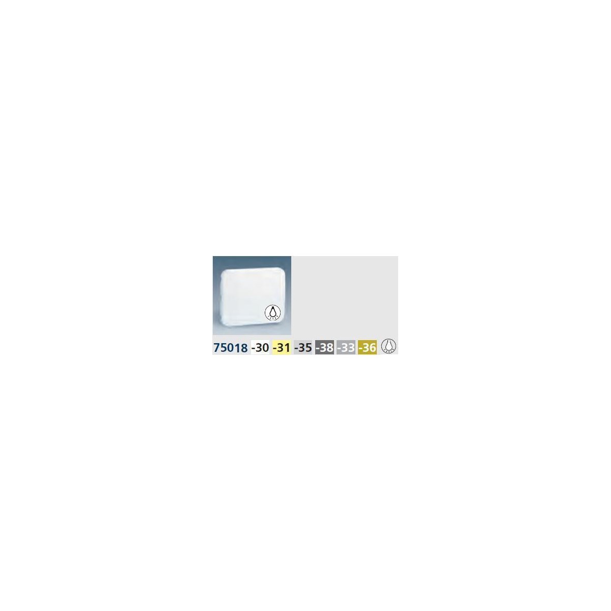 TECLA ANCHA MARFIL SIMBOLO LUZ PARA PULSADOR SIMON 75018-31