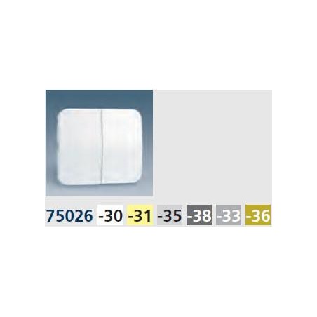 TECLA DOBLE MARFIL PARA GRUPO 2 INTERRUPTORES CONMUTADORES Y PULSADORES SIMON 75026-31