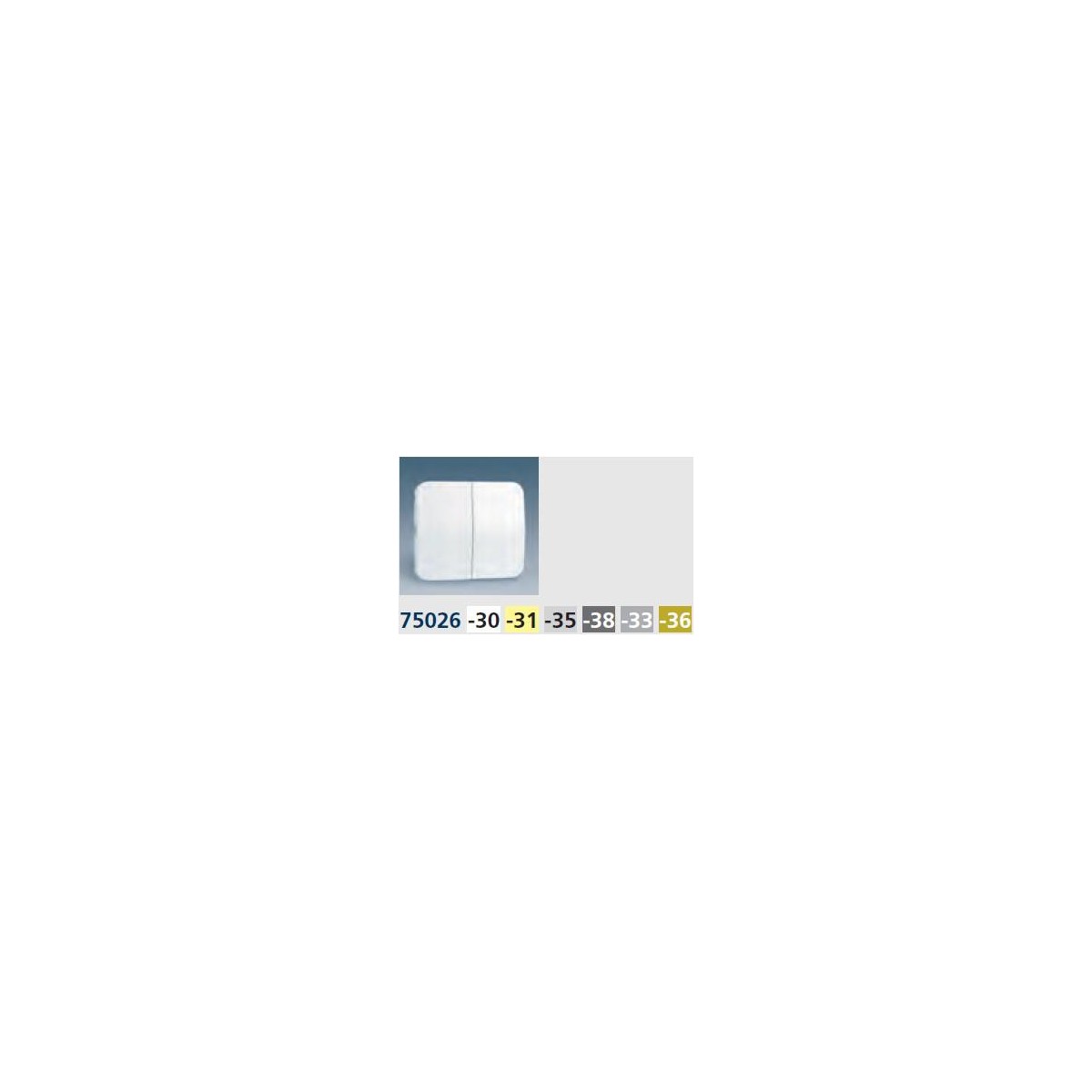 TECLA DOBLE MARFIL PARA GRUPO 2 INTERRUPTORES CONMUTADORES Y PULSADORES SIMON 75026-31