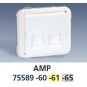 TECLA ANCHA MARFIL PARA 2 CONECTORES AMP SIMON 75589-61