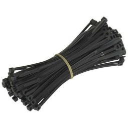 Brida sujetacables negra 200x4.8mm Bolsa 100 Unidades