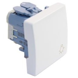 PULSADOR ANCHO BLANCO  SIMBOLO LUZ SIMON 27151-65