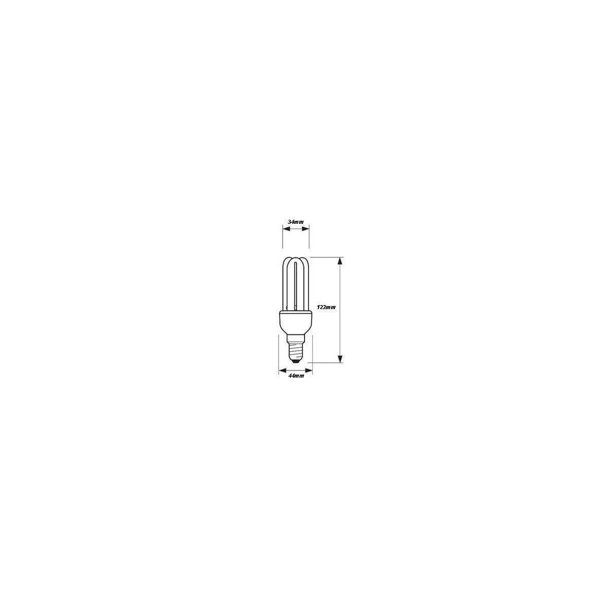 Bombilla fluorescente bajo consumo 11W 230V E14 2700K Luz Blanco Calido Philips 80116610
