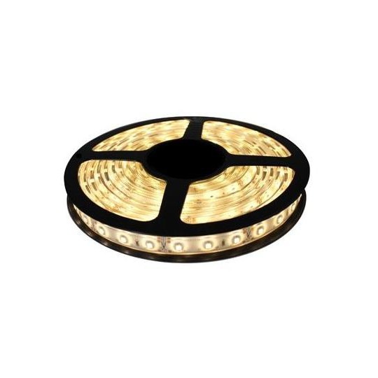 5 Mts Tira Led blanco calido 70w 14W/M 12v 120º 2800k 140Lm estanca SMD5050 Agfri 15153