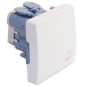 Pulsador timbre simbolo campana ancho blanco Simon 27150-65