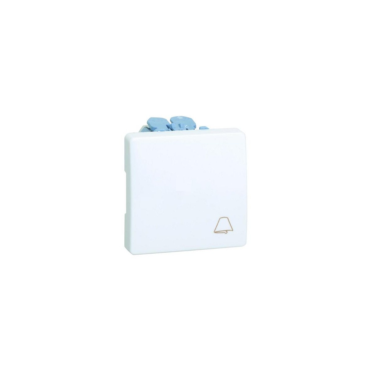 Pulsador timbre simbolo campana ancho blanco Simon 27150-65