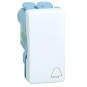 PULSADOR ESTRECHO BLANCO SIMBOLO CAMPANA SIMON 27150-64
