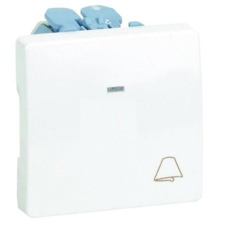 PULSADOR ANCHO BLANCO SIMBOLO CAMPANA CON VISOR SIMON 27160-65