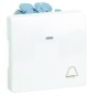 PULSADOR ANCHO BLANCO SIMBOLO CAMPANA CON VISOR SIMON 27160-65