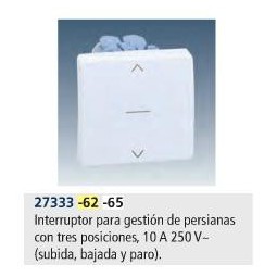 INTERRUPTOR PERSIANA 3 POSICIONES ANCHO MARFIL SIMON 27333-62