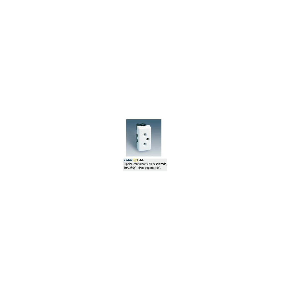 Base schuko 10A estrecha marfil Simon 27442-61