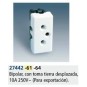 Base schuko 10A estrecha marfil Simon 27442-61
