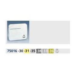 TECLA ANCHA BLANCA CON VISOR SIMBOLO LUZ PARA PULSADOR SIMON 75016-30