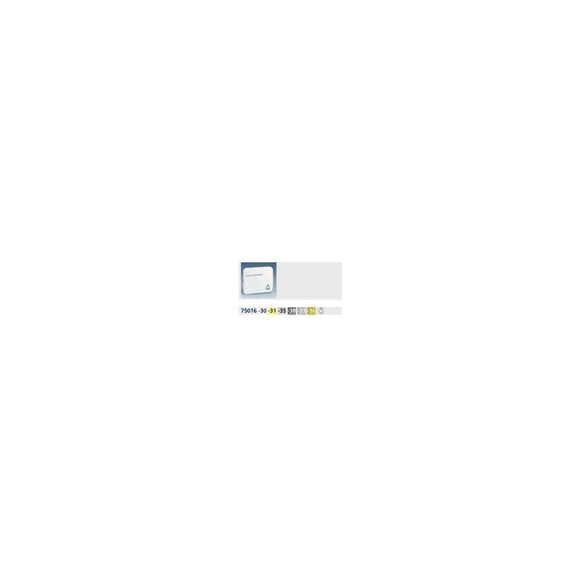 TECLA ANCHA BLANCA CON VISOR SIMBOLO LUZ PARA PULSADOR SIMON 75016-30