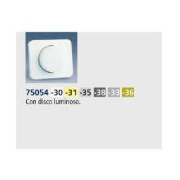 TECLA BLANCA CON DISCO LUMINOSO PARA REGULADORES DE TENSION SIMON 75054-30