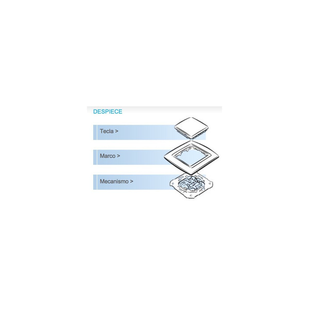 Tapa baliza de cortesia ancha grafito Serie 82 Simon 82036-38