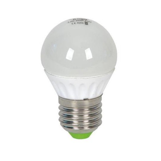 Bombilla led esferica 5.5w 230v e27 450lum luz blanco calido 3000k Ilogo