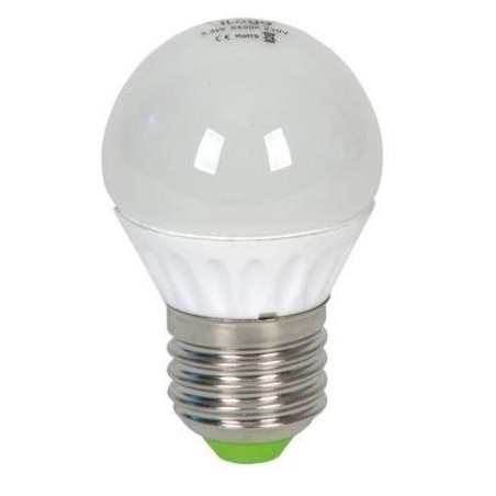 Bombilla led esferica 5.5w 230v e27 450lum luz blanco neutro 4200k Ilogo