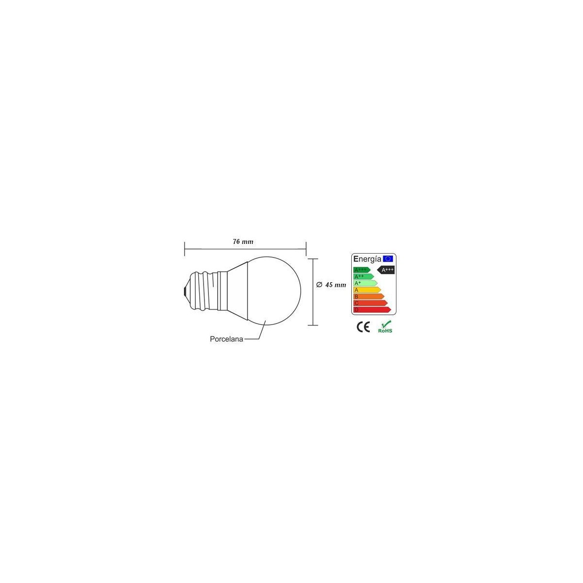 Bombilla led esferica 5w 230v e27 550lum luz blanco calido 2700-2900k Agfri 6066