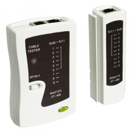 COMPROBADOR CABLES DE RED UTP PARA RJ11 RJ12 RJ45 ISDN CAT5 CAT6