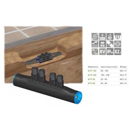 Manguito MTP-95 bimetalico redes subterraneas BT 50-95mm2 Niled