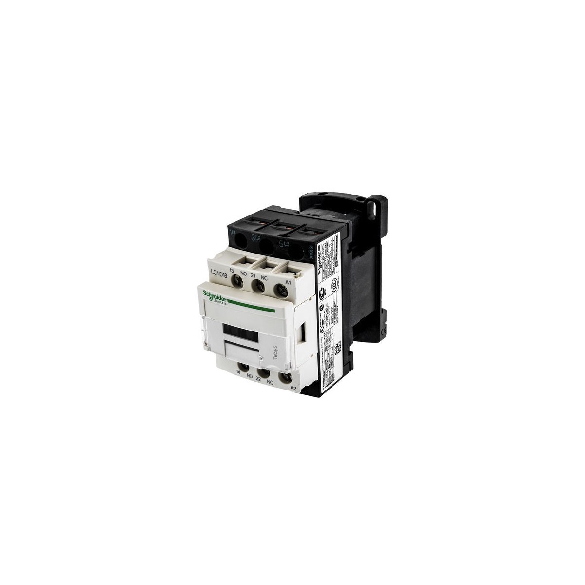 Contactor riel 3 polos 18Amp 1NA 1NC 400V Telemecanique LC1D18V7