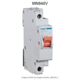 Magnetotermico estrecho 1P+N 40A Curva C 6KA  Hager MN940V